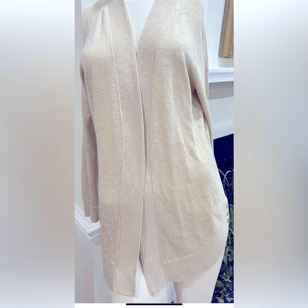 Lilly Pulitzer Sweater Womens Cardigan  Long Sleeve Metallic 26631 Large